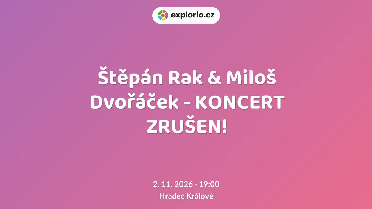Štěpán Rak & Miloš Dvořáček - KONCERT ZRUŠEN! – divadlo, Hudba a Kino, Hradec Králové