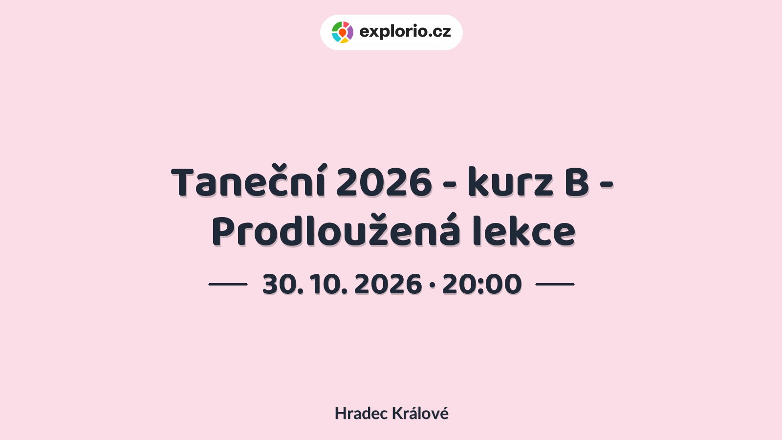 Taneční 2026 - kurz B - Prodloužená lekce – divadlo, Hudba a Kino, Hradec Králové