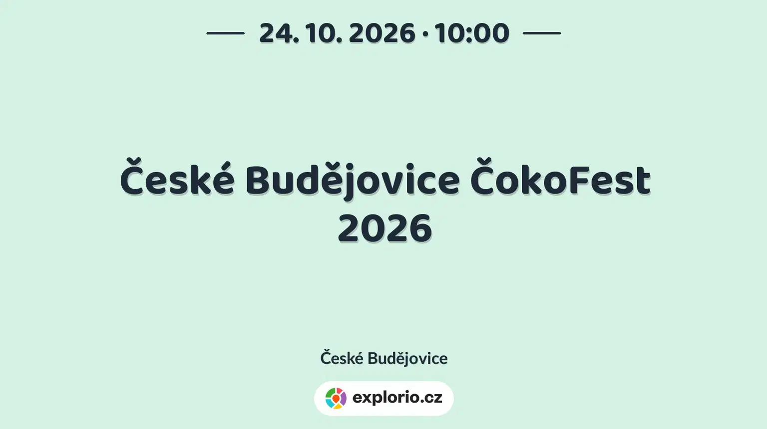 České Budějovice ČokoFest 2026 – festivaly a Slavnosti, České Budějovice