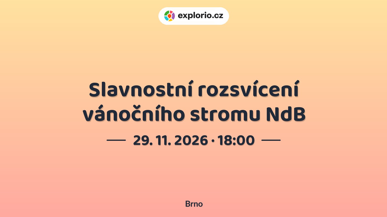 Slavnostní rozsvícení vánočního stromu NdB – festivaly a Slavnosti, Brno