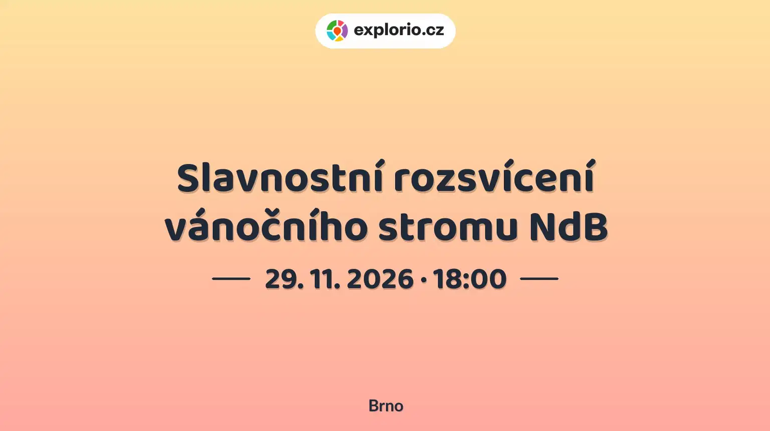 Slavnostní rozsvícení vánočního stromu NdB – festivaly a Slavnosti, Brno