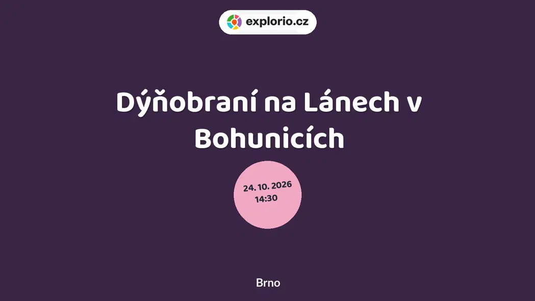 Dýňobraní na Lánech v Bohunicích – tvořivé dílny a Workshopy, Brno