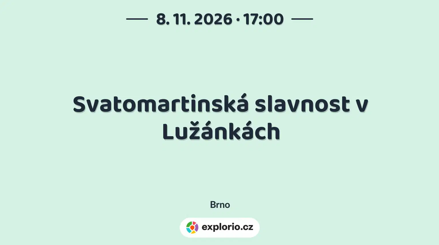 Svatomartinská slavnost v Lužánkách – festivaly a Slavnosti, Brno