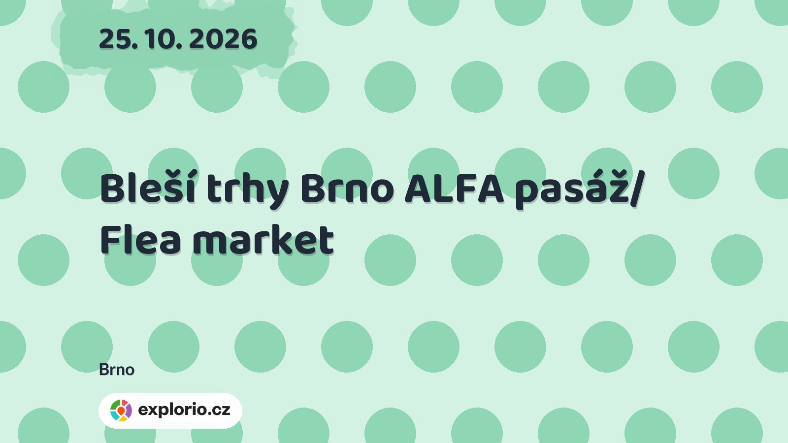 Bleší trhy Brno ALFA pasáž/ Flea market – festivaly a Slavnosti, Brno