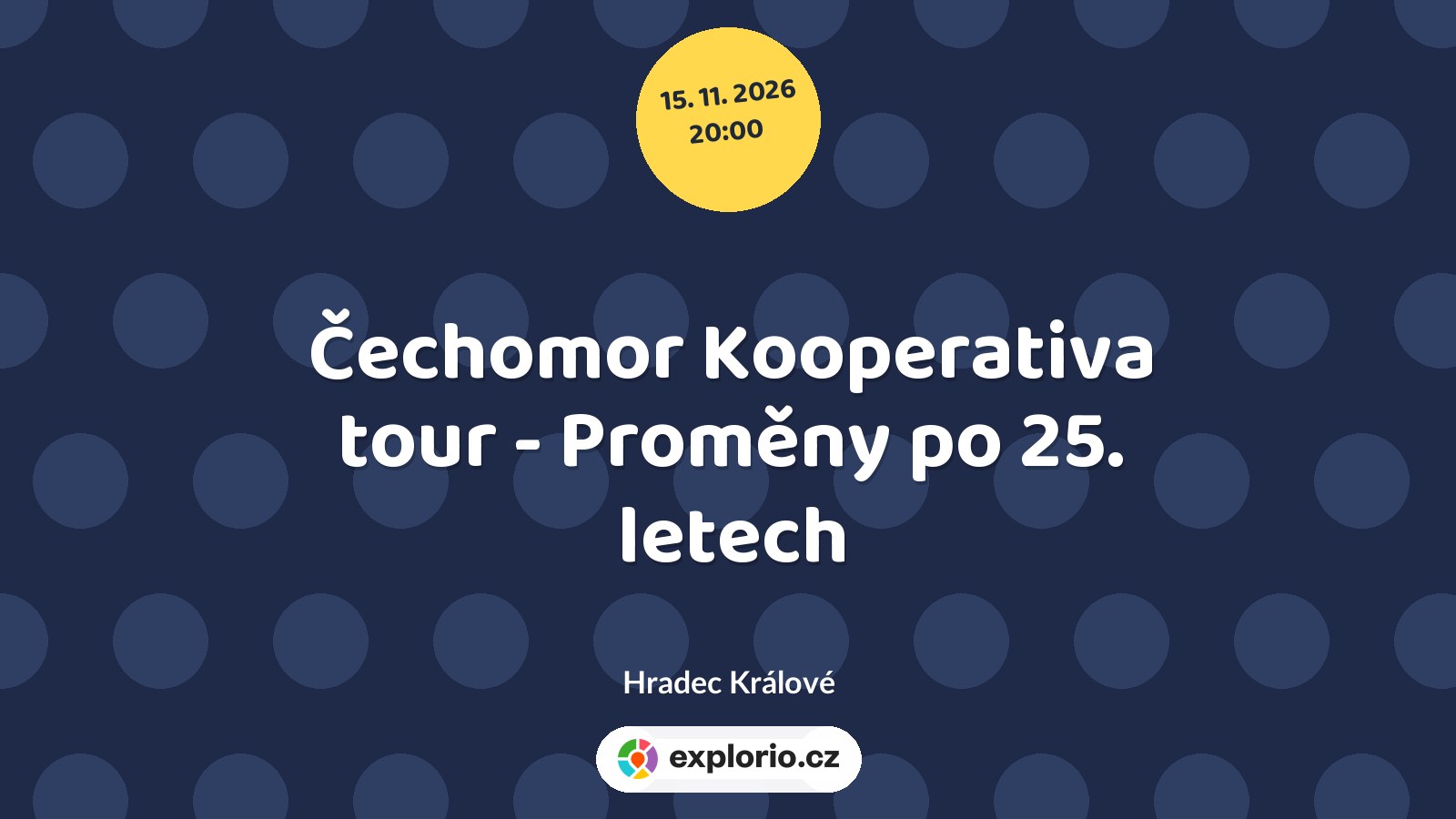 Čechomor Kooperativa tour - Proměny po 25. letech – divadlo, Hudba a Kino, Hradec Králové