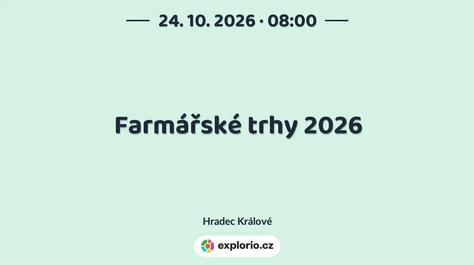 Farmářské trhy 2026 – festivaly a Slavnosti, Hradec Králové