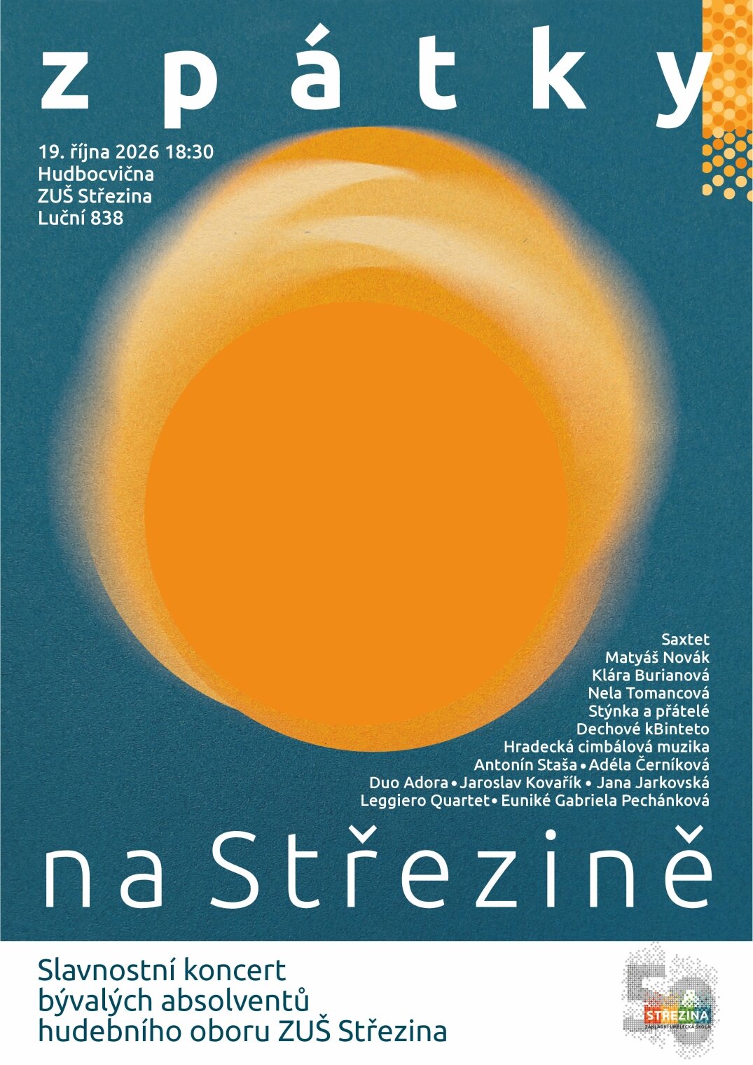 Střezina zpátky - koncert absolventů školy k 50. výročí – divadlo, Hudba a Kino, Hradec Králové – fotka 2