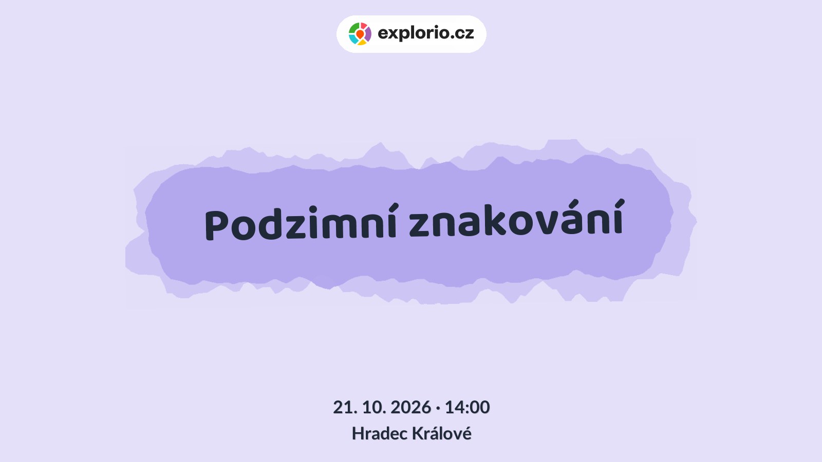 Podzimní znakování – tvořivé dílny a Workshopy, Hradec Králové
