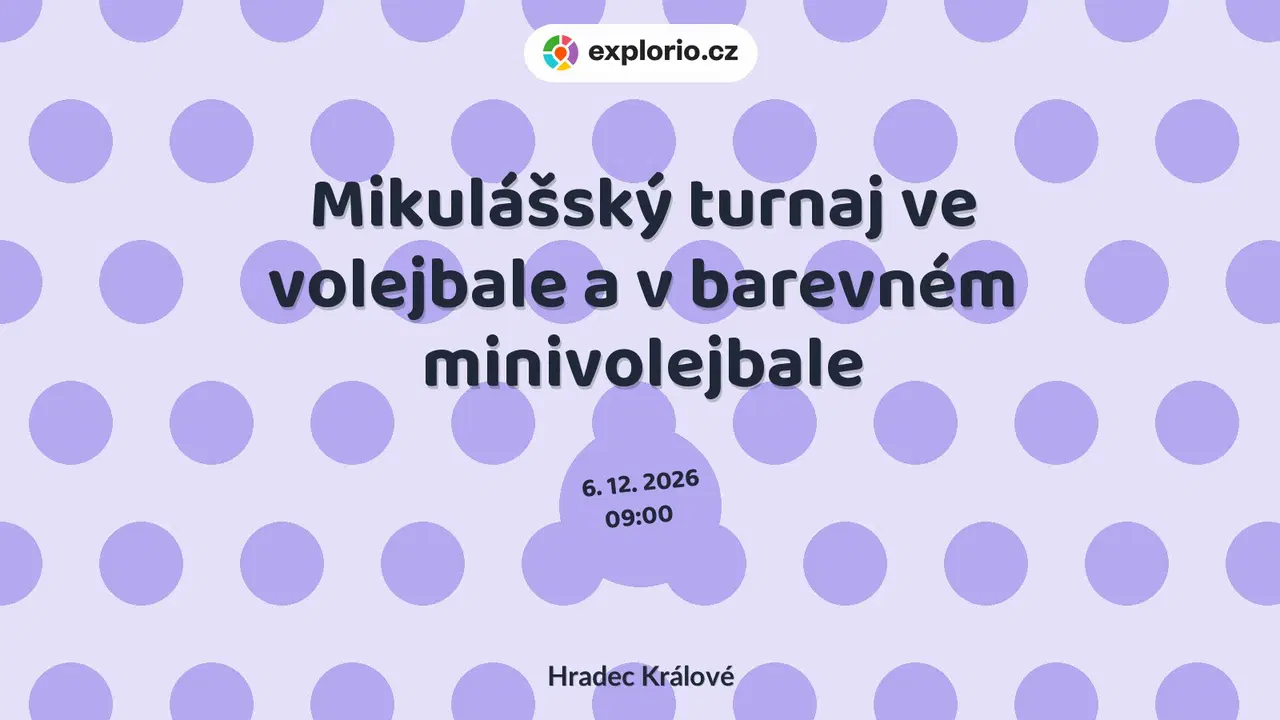 Mikulášský turnaj ve volejbale a v barevném minivolejbale – sport a Pohyb, Hradec Králové