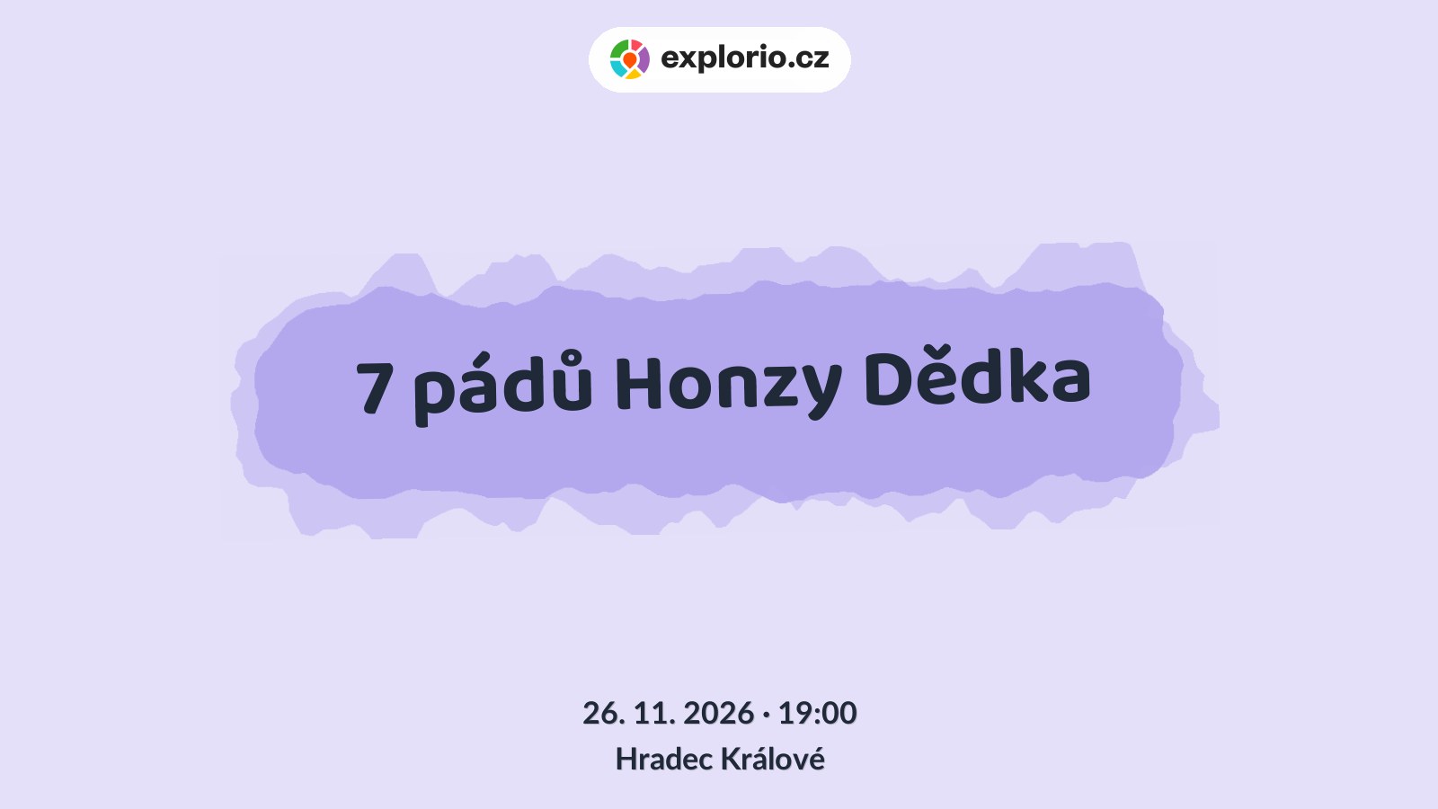 7 pádů Honzy Dědka – divadlo, Hudba a Kino, Hradec Králové