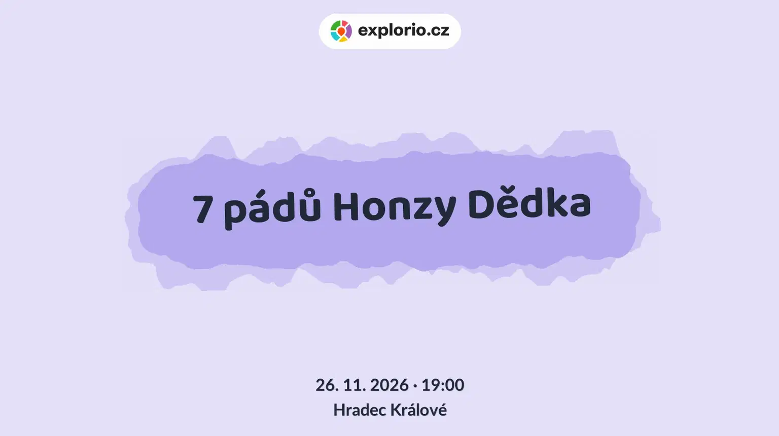 7 pádů Honzy Dědka – divadlo, Hudba a Kino, Hradec Králové
