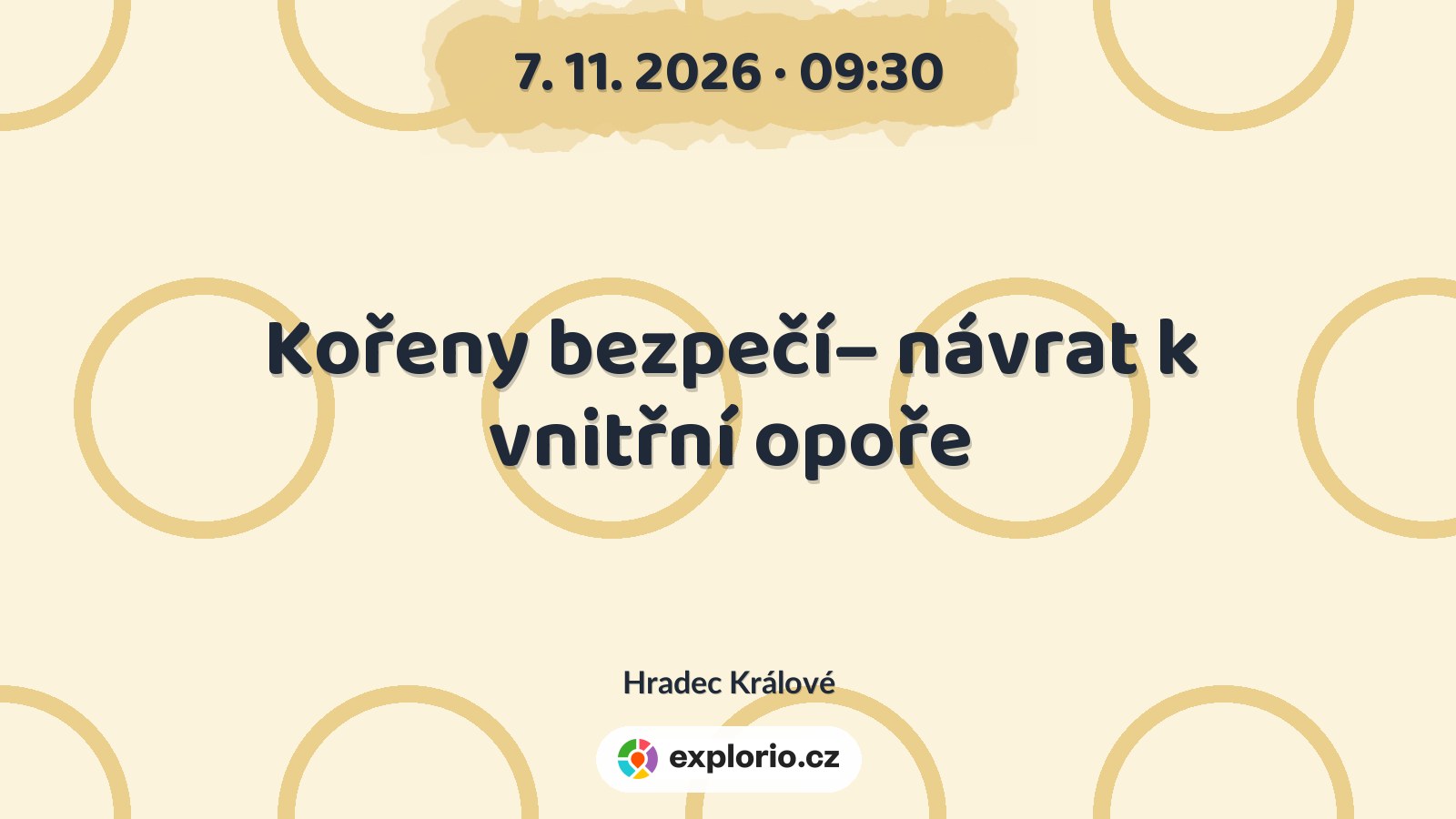 Kořeny bezpečí– návrat k vnitřní opoře – sport a Pohyb, Hradec Králové
