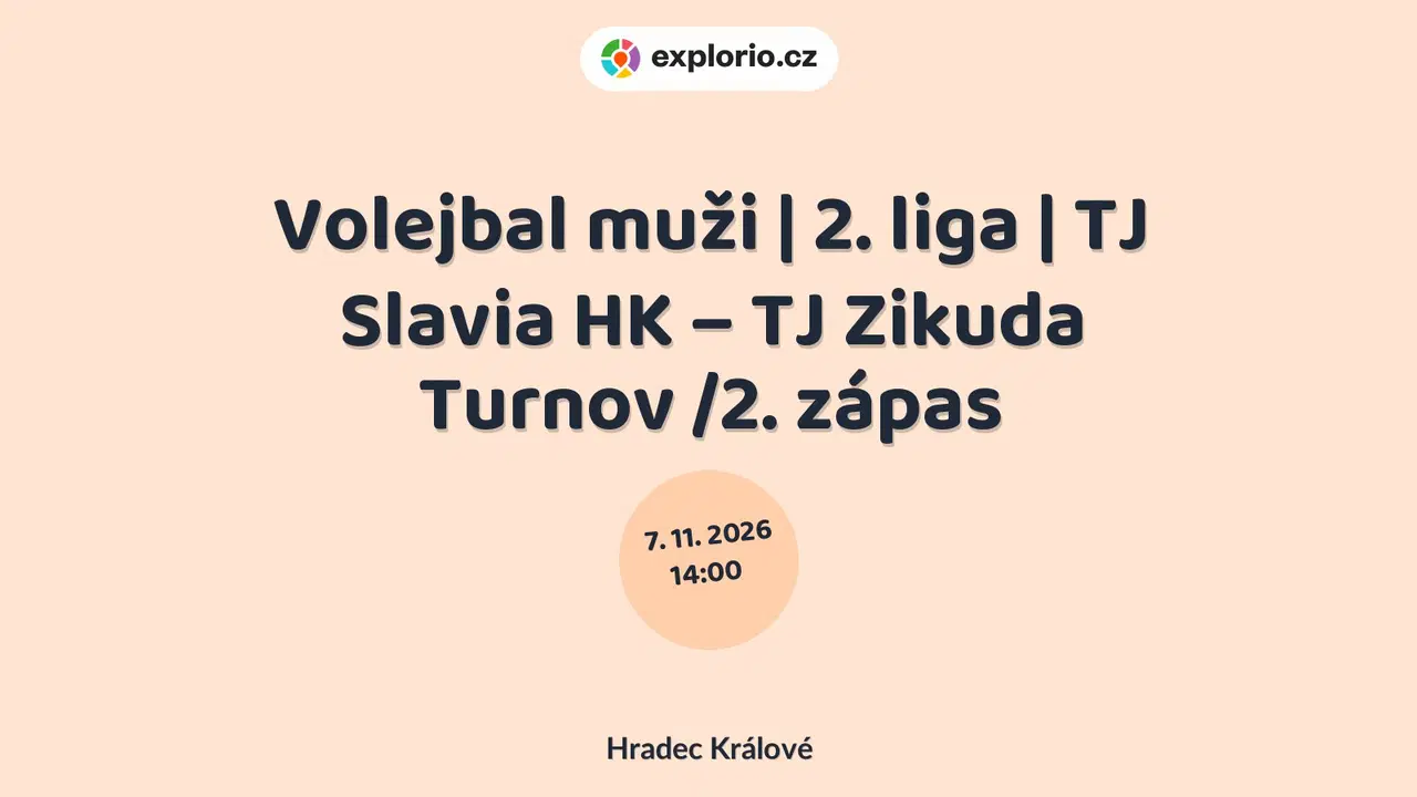 Volejbal muži | 2. liga | TJ Slavia HK – TJ Zikuda Turnov /2. zápas – sport a Pohyb, Hradec Králové