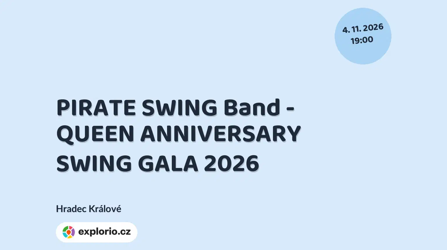 PIRATE SWING Band - QUEEN ANNIVERSARY SWING GALA 2026 – divadlo, Hudba a Kino, Hradec Králové