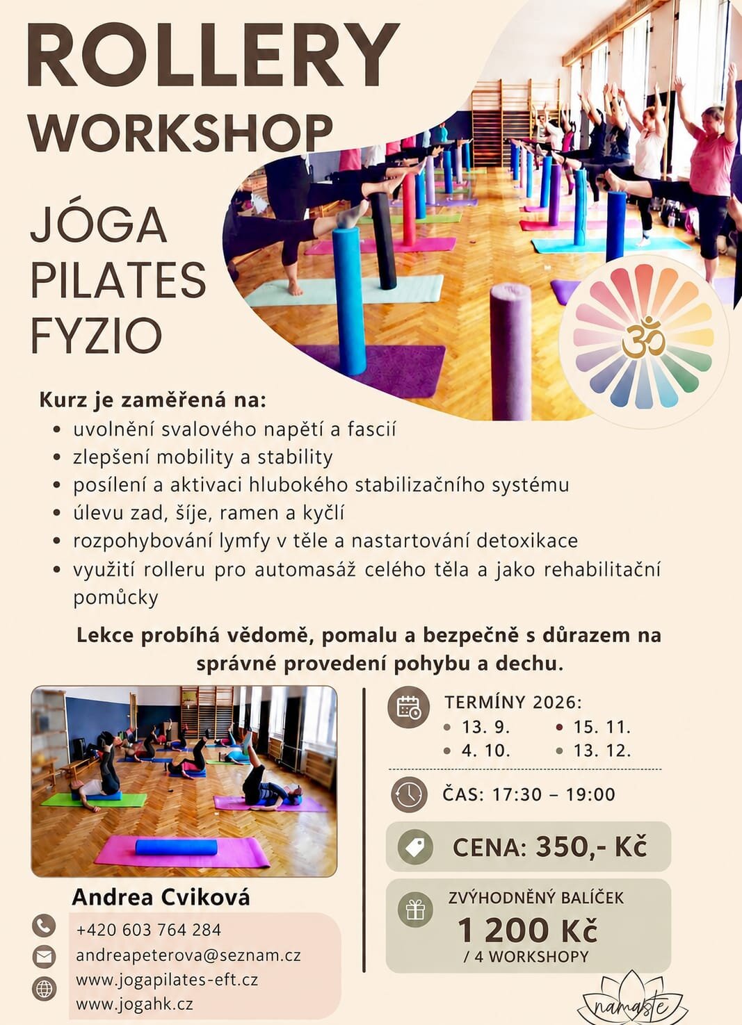 ROLLERY WORKSHOP - jóga, pilates, fyzio (4dílný workshop) – sport a Pohyb, Hradec Králové – fotka 2