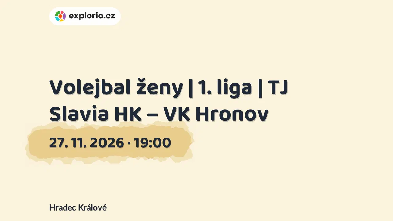 Volejbal ženy | 1. liga | TJ Slavia HK – VK Hronov – sport a Pohyb, Hradec Králové