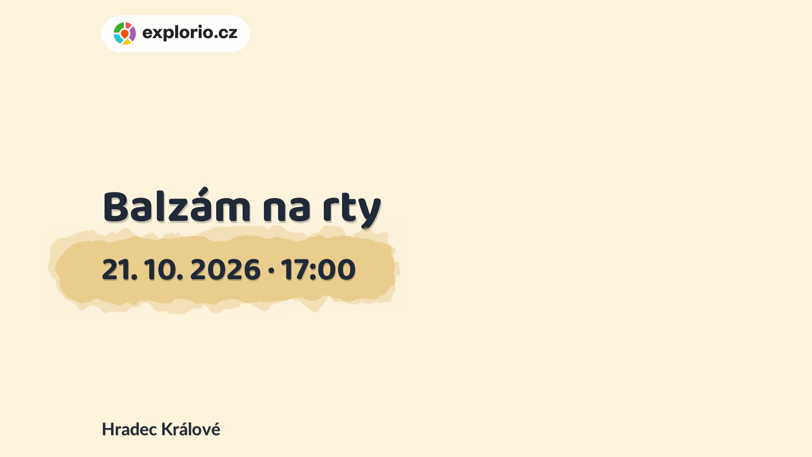 Balzám na rty – tvořivé dílny a Workshopy, Hradec Králové