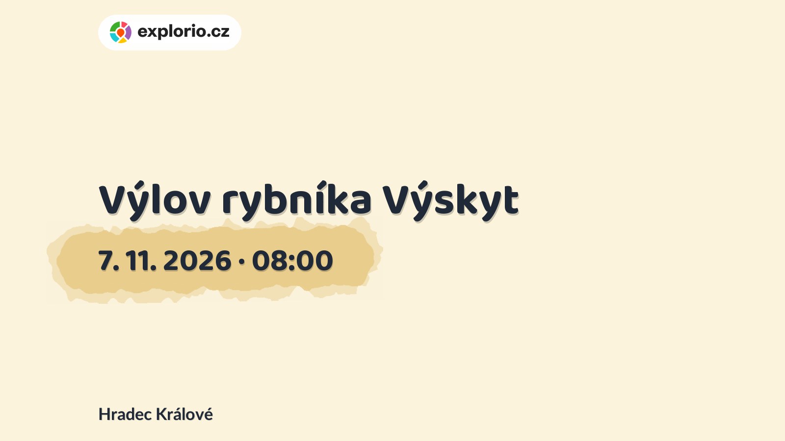 Výlov rybníka Výskyt – příroda a Zvířátka, Hradec Králové