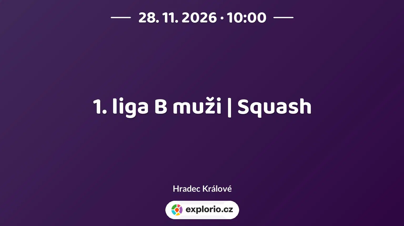1. liga B muži | Squash – sport a Pohyb, Hradec Králové
