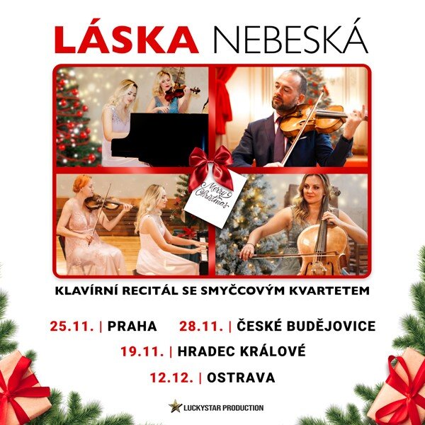 Láska Nebeská, KLAVÍRNÍ RECITÁL se smyčcovým kvartetem – divadlo, Hudba a Kino, Hradec Králové – fotka 2