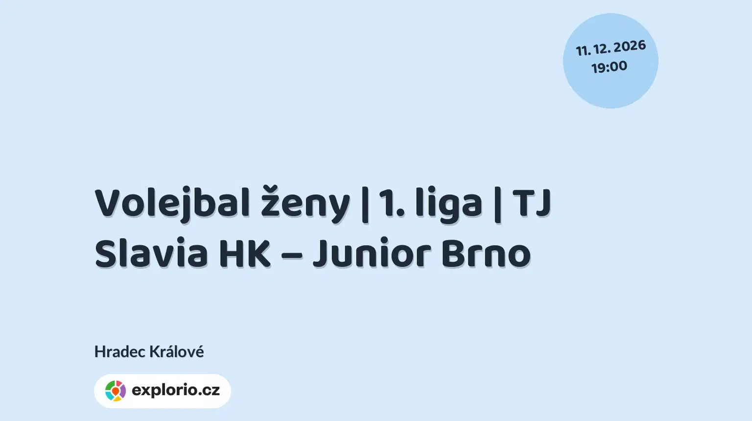 Volejbal ženy | 1. liga | TJ Slavia HK – Junior Brno – sport a Pohyb, Hradec Králové