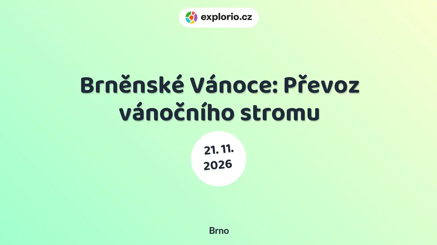 Brněnské Vánoce: Převoz vánočního stromu – festivaly a Slavnosti, Brno