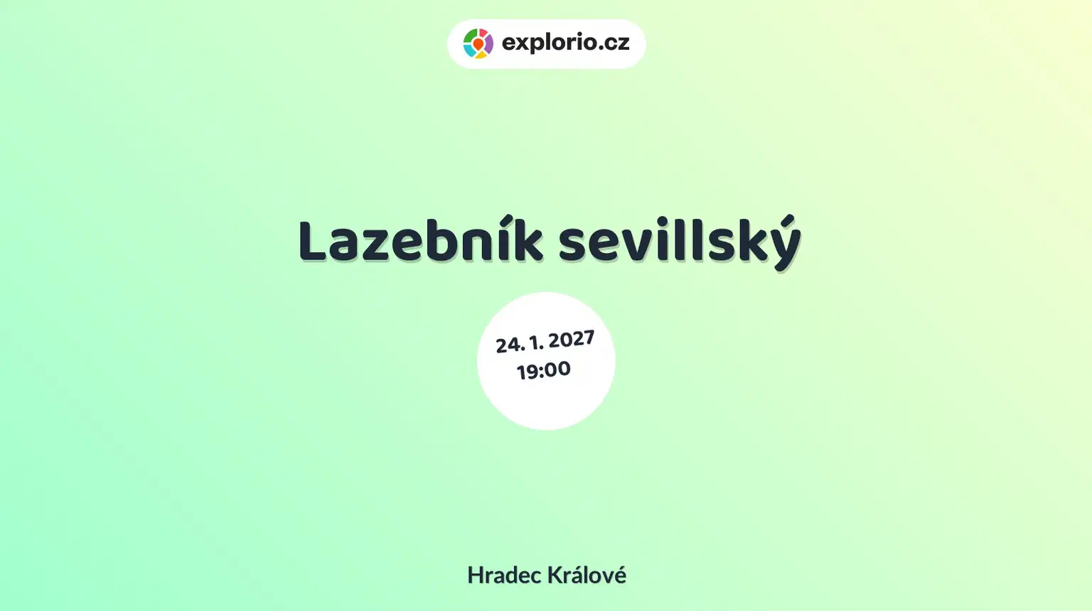Lazebník sevillský – divadlo, Hudba a Kino, Hradec Králové