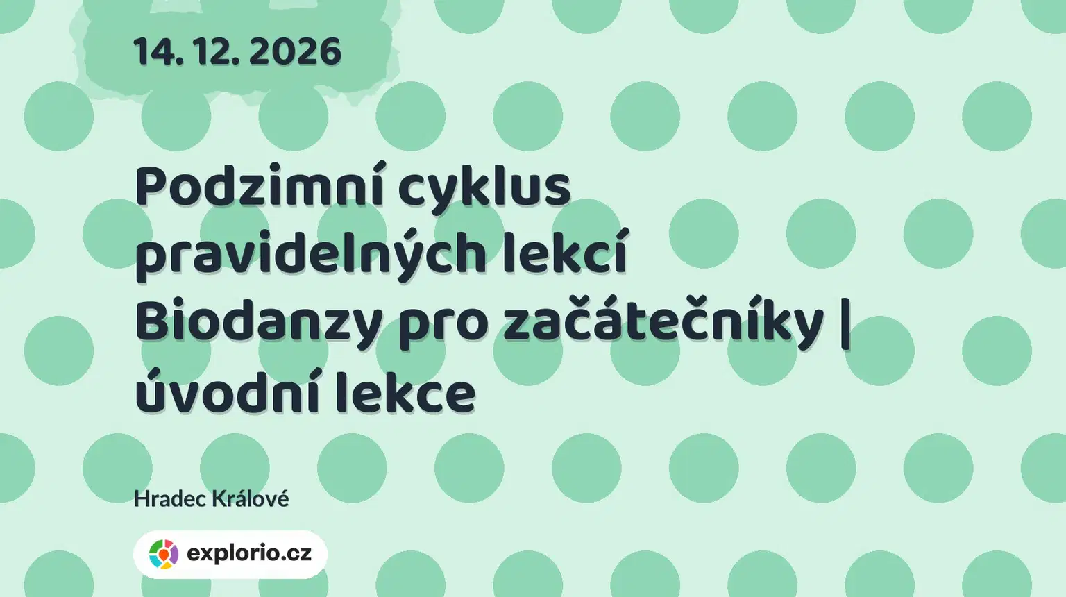 Podzimní cyklus pravidelných lekcí Biodanzy pro začátečníky | úvodní lekce – sport a Pohyb, Hradec Králové