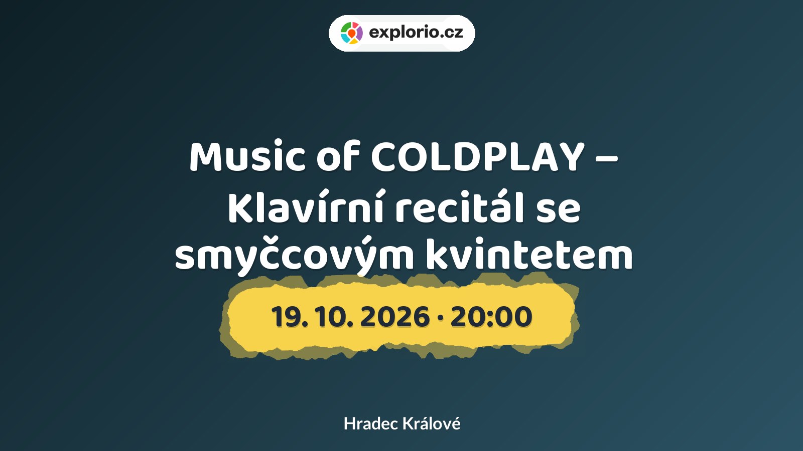 Music of COLDPLAY – Klavírní recitál se smyčcovým kvintetem – divadlo, Hudba a Kino, Hradec Králové