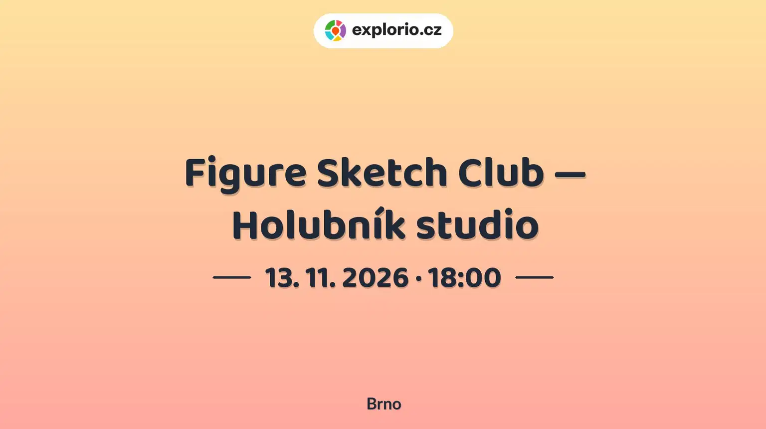 Figure Sketch Club — Holubník studio – tvořivé dílny a Workshopy, Brno