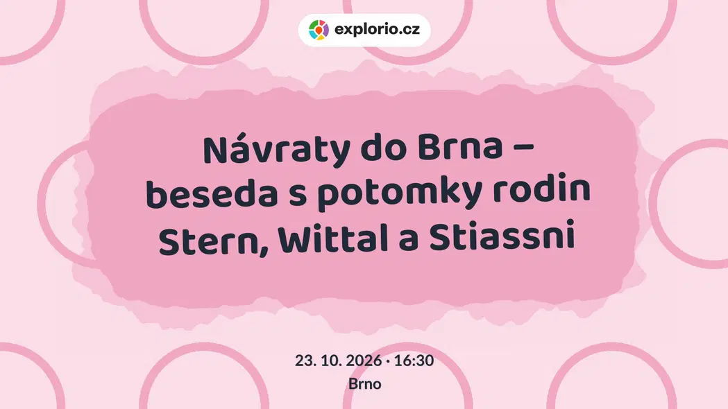 Návraty do Brna – beseda s potomky rodin Stern, Wittal a Stiassni – prohlídky a Muzea, Brno