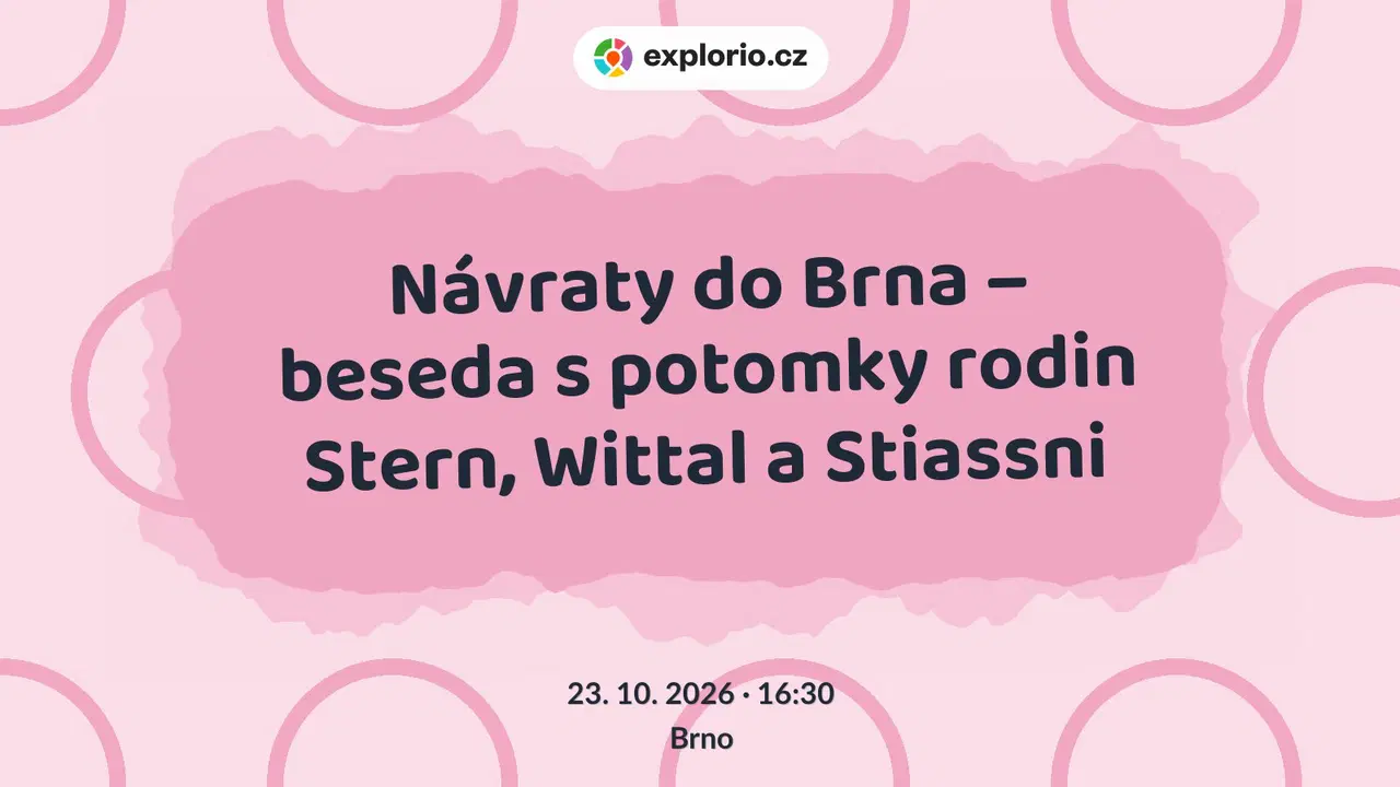 Návraty do Brna – beseda s potomky rodin Stern, Wittal a Stiassni – prohlídky a Muzea, Brno
