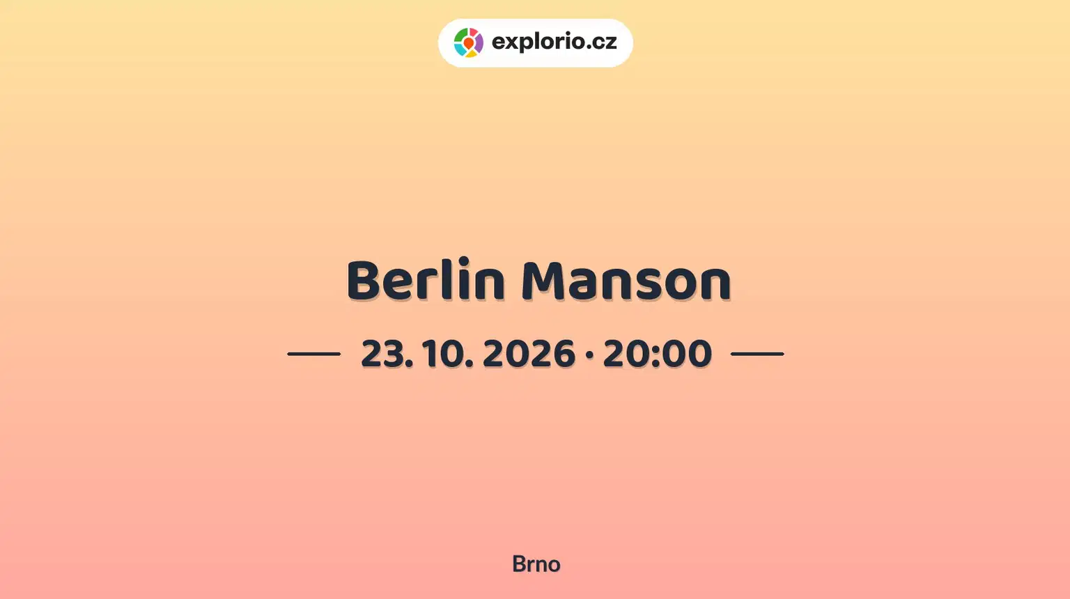 Berlin Manson – divadlo, Hudba a Kino, Brno
