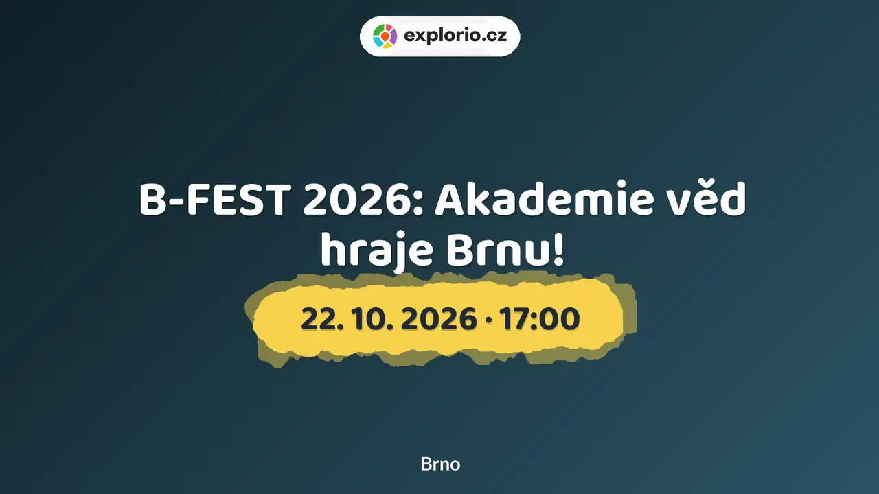 B-FEST 2026: Akademie věd hraje Brnu! – divadlo, Hudba a Kino, Brno