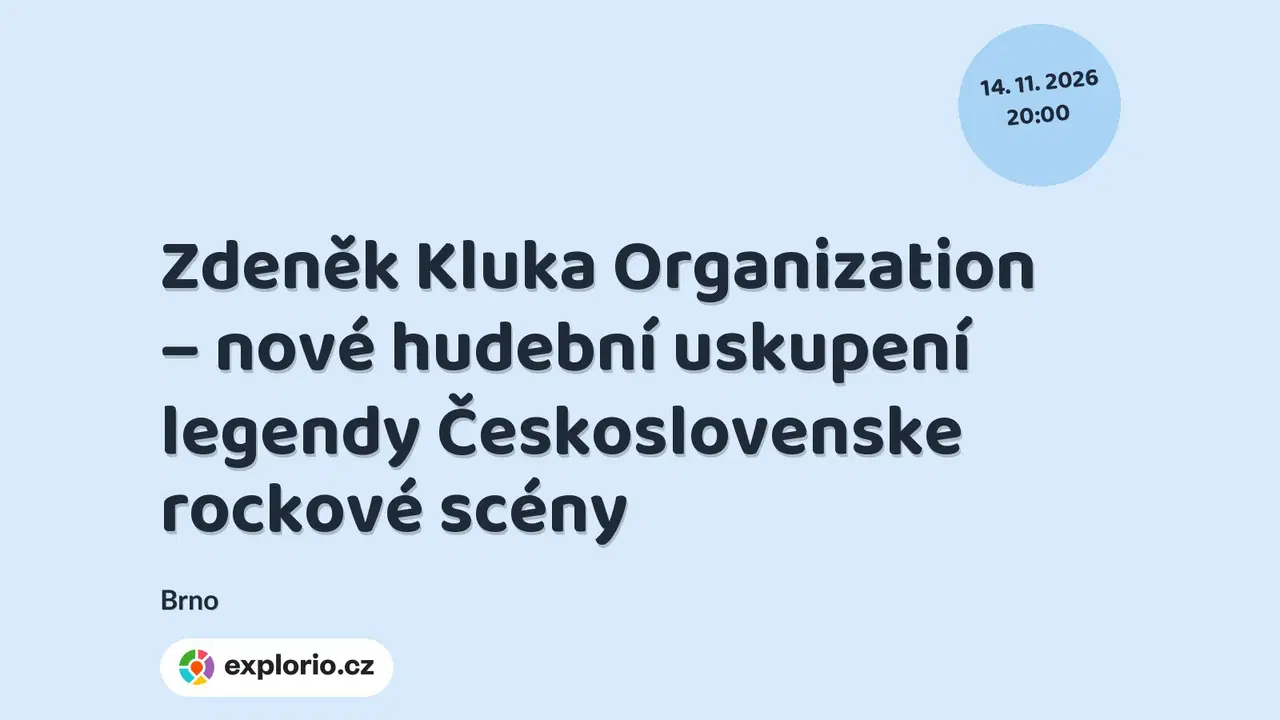 Zdeněk Kluka Organization – nové hudební uskupení legendy Československe rockové scény – divadlo, Hudba a Kino, Brno
