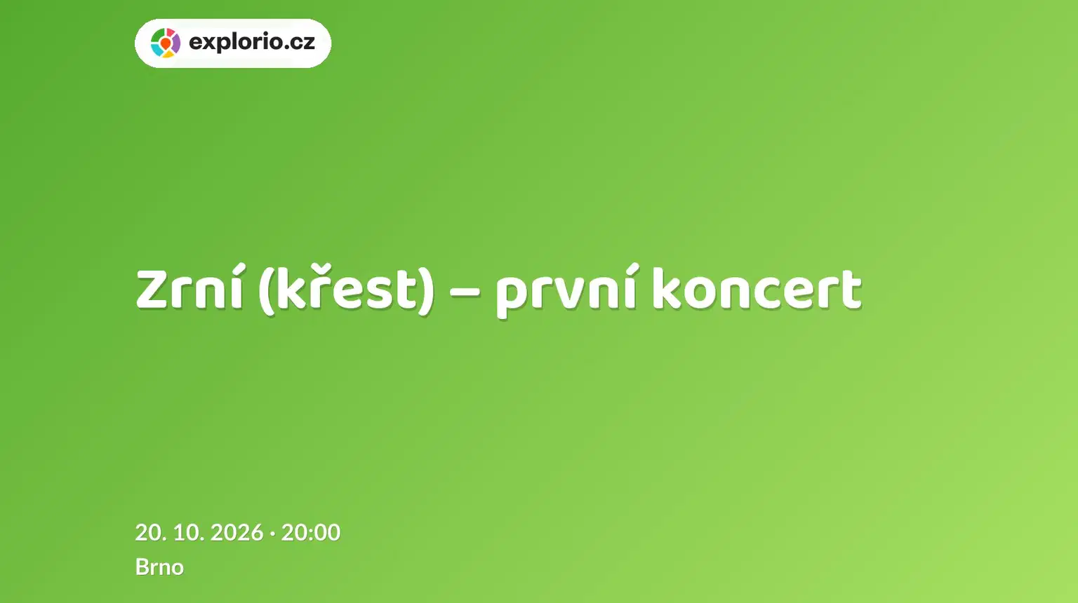 Zrní (křest) – první koncert – divadlo, Hudba a Kino, Brno