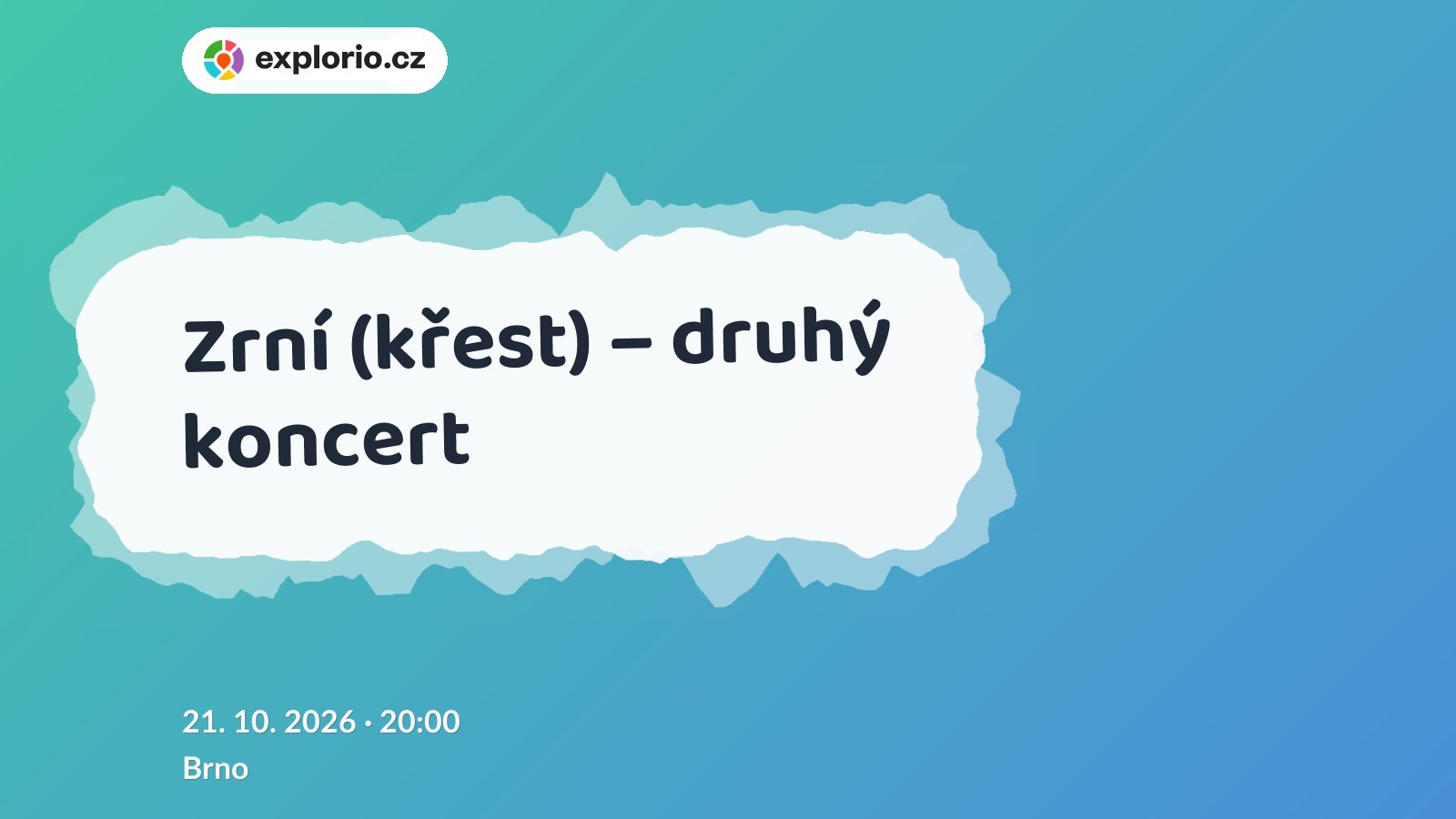 Zrní (křest) – druhý koncert – divadlo, Hudba a Kino, Brno