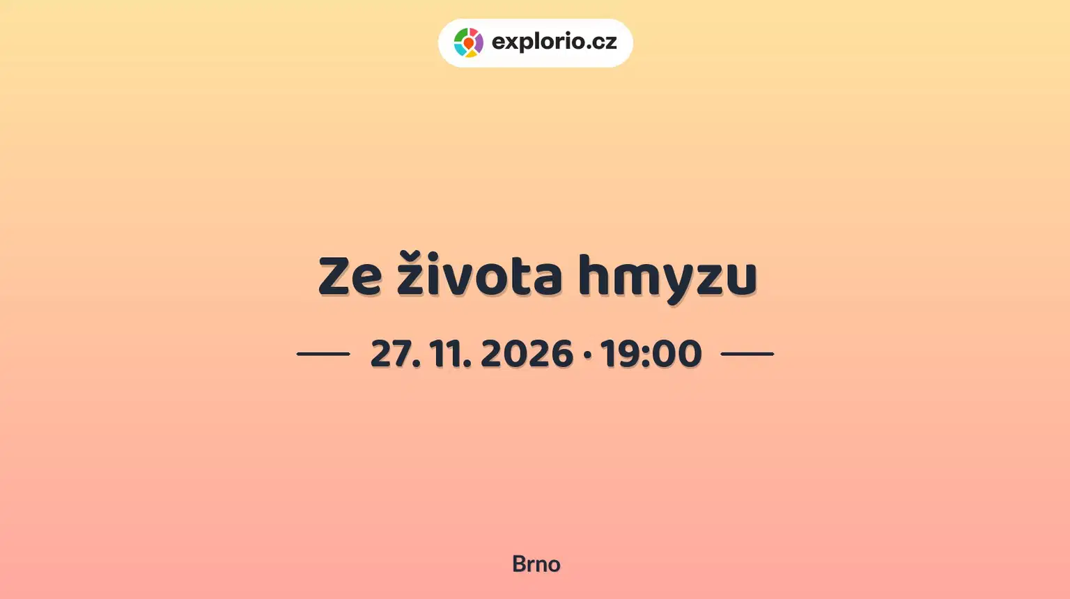 Ze života hmyzu – divadlo, Hudba a Kino, Brno