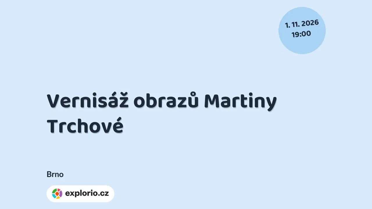 Vernisáž obrazů Martiny Trchové – prohlídky a Muzea, Brno