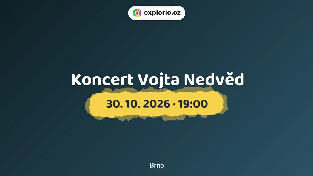 Koncert Vojta Nedvěd – divadlo, Hudba a Kino, Brno