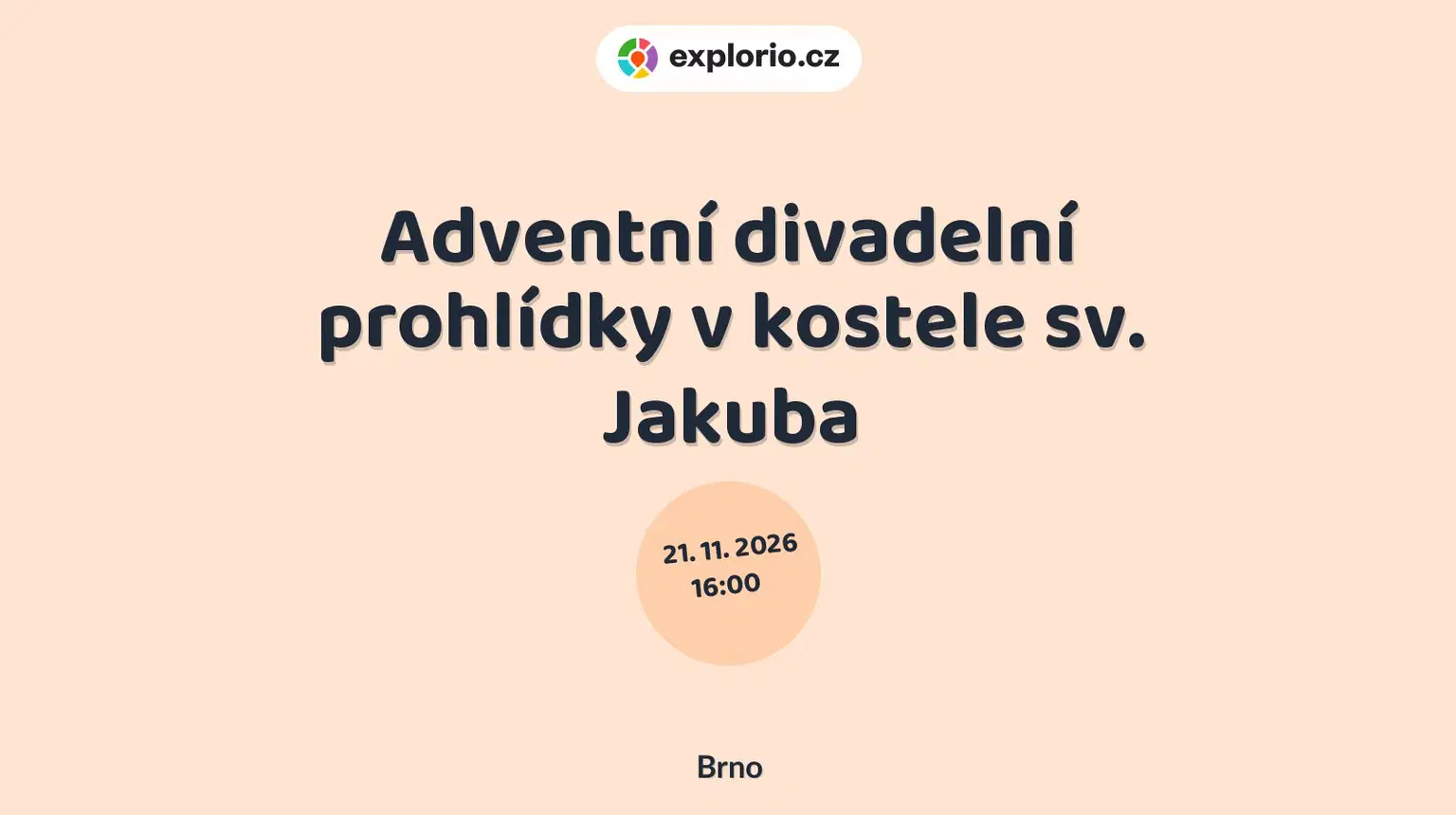 Adventní divadelní prohlídky v kostele sv. Jakuba – prohlídky a Muzea, Brno