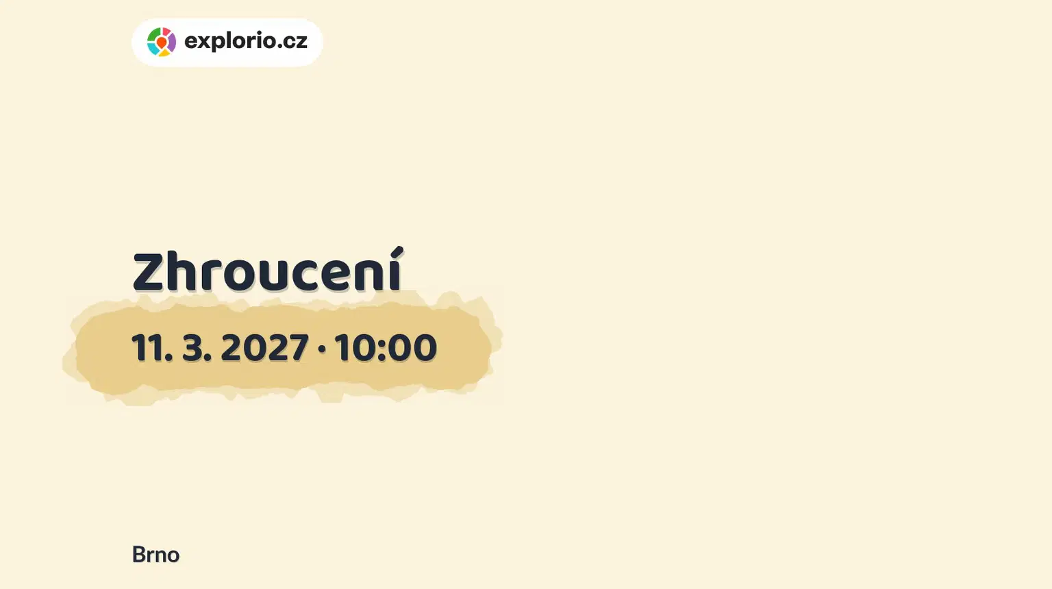 Zhroucení – divadlo, Hudba a Kino, Brno