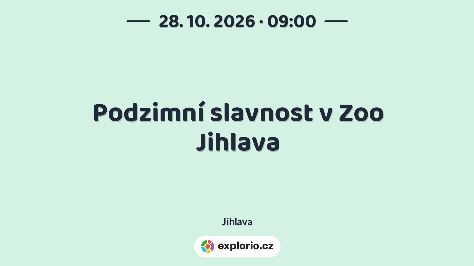 Podzimní slavnost v Zoo Jihlava – festivaly a Slavnosti, Jihlava
