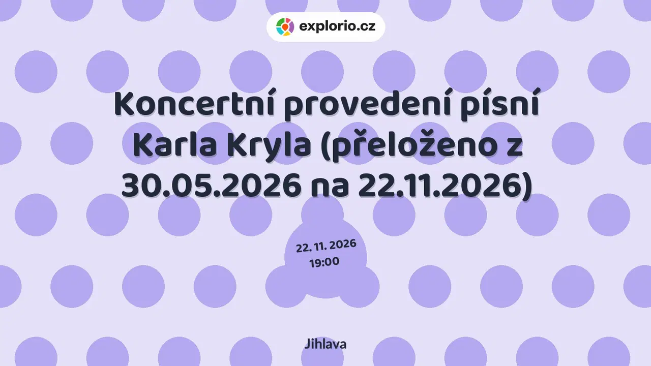 Koncertní provedení písní Karla Kryla (přeloženo z 30.05.2026 na 22.11.2026) – divadlo, Hudba a Kino, Jihlava