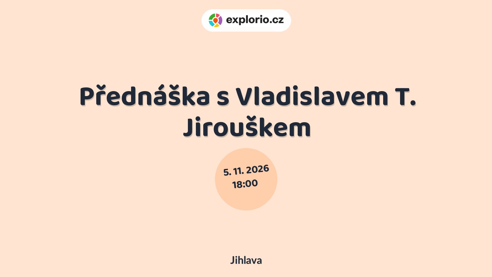 Přednáška s Vladislavem T. Jirouškem – prohlídky a Muzea, Jihlava