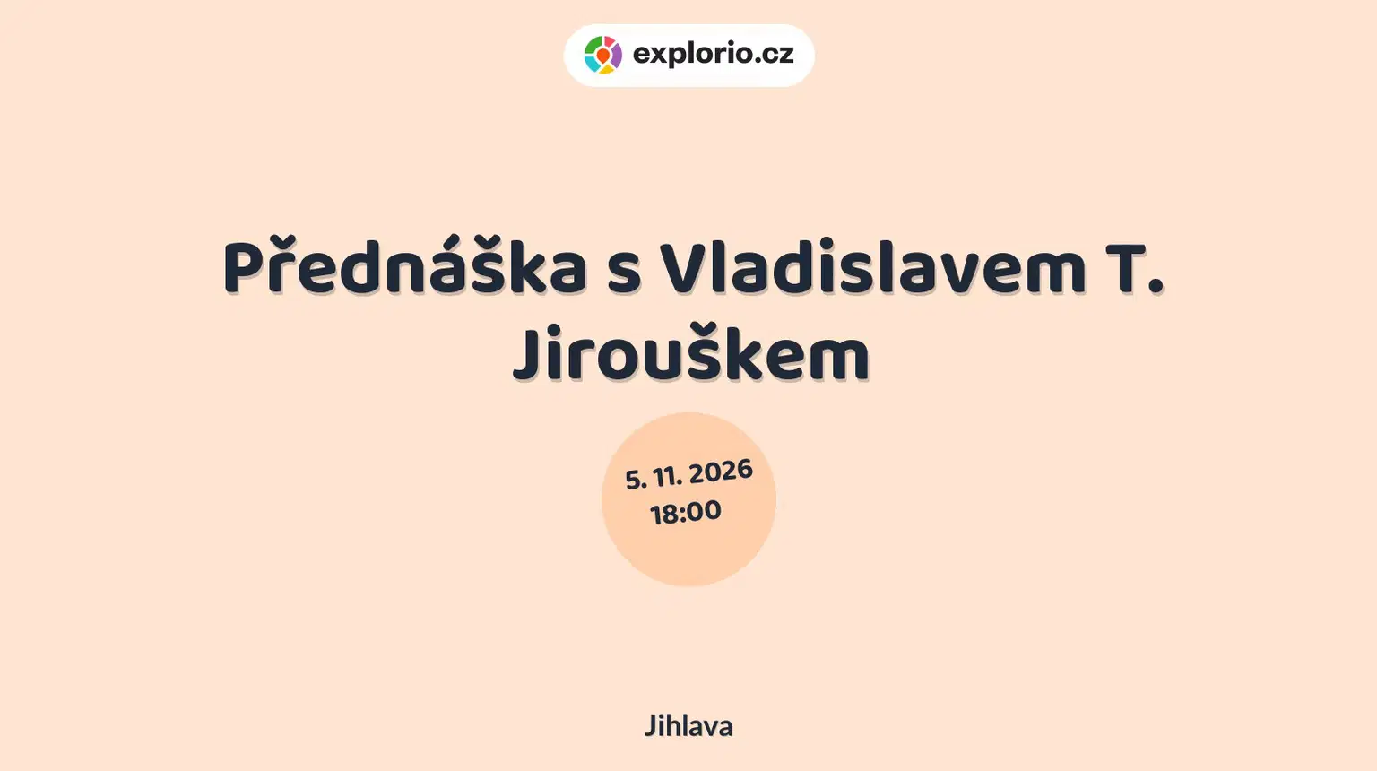 Přednáška s Vladislavem T. Jirouškem – prohlídky a Muzea, Jihlava