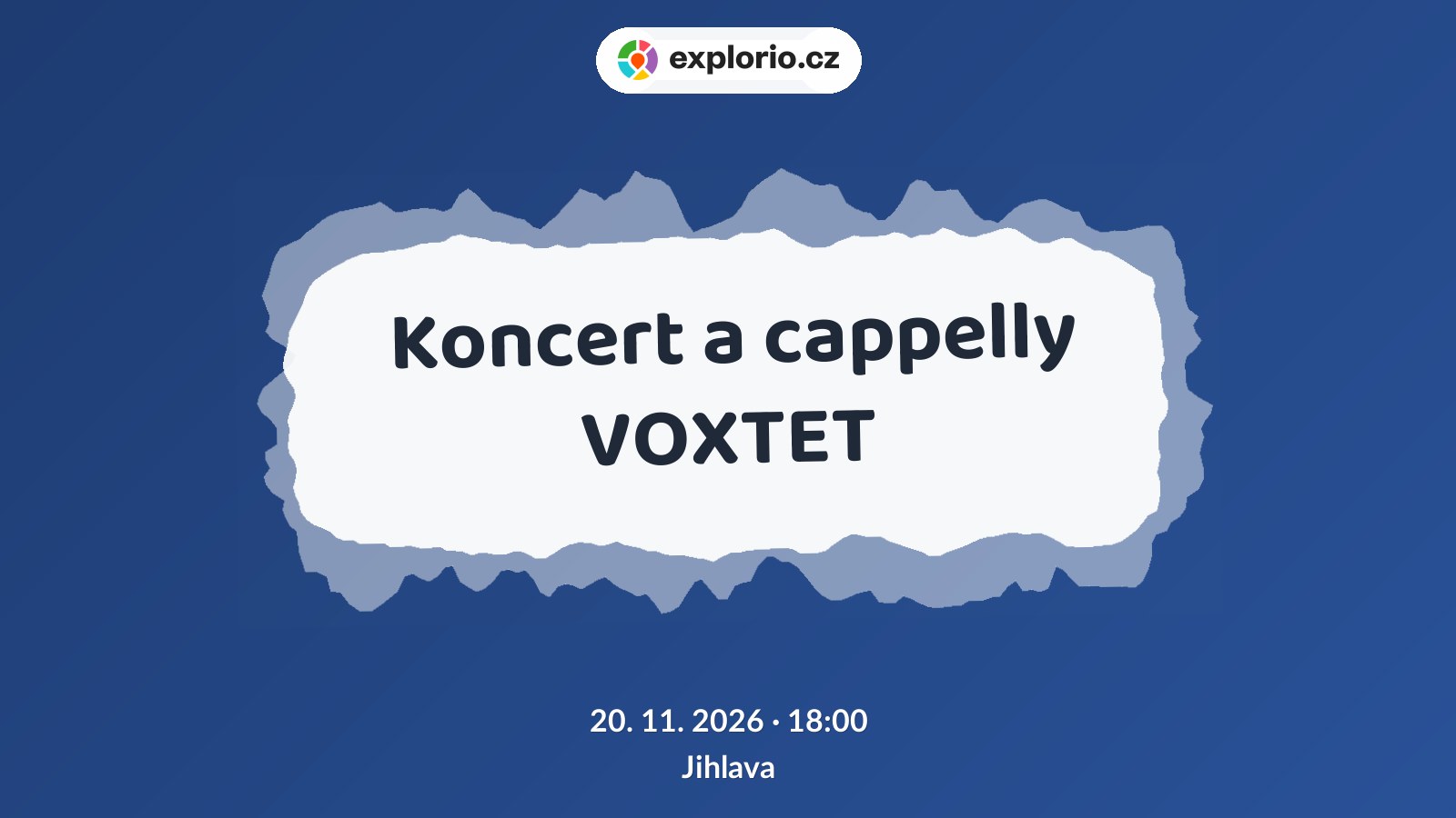 Koncert a cappelly VOXTET – divadlo, Hudba a Kino, Jihlava