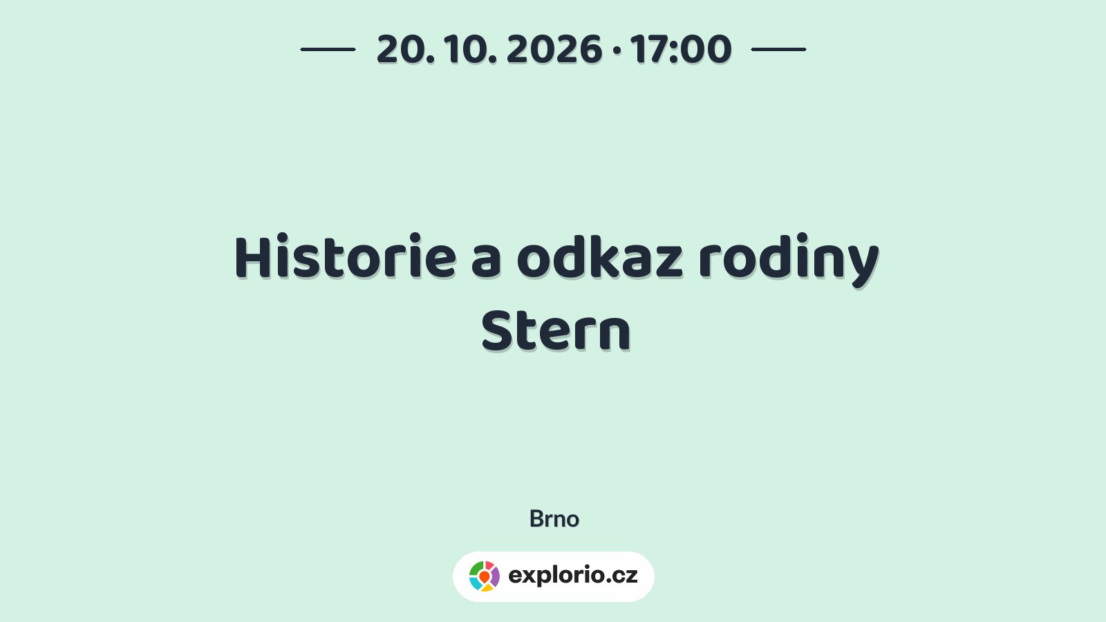 Historie a odkaz rodiny Stern – prohlídky a Muzea, Brno