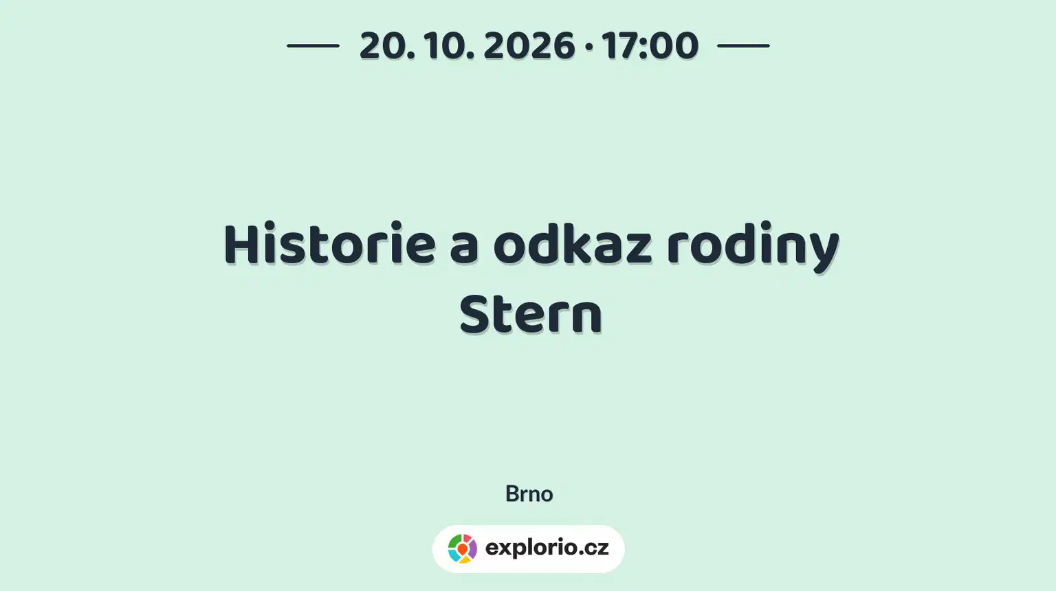 Historie a odkaz rodiny Stern – prohlídky a Muzea, Brno