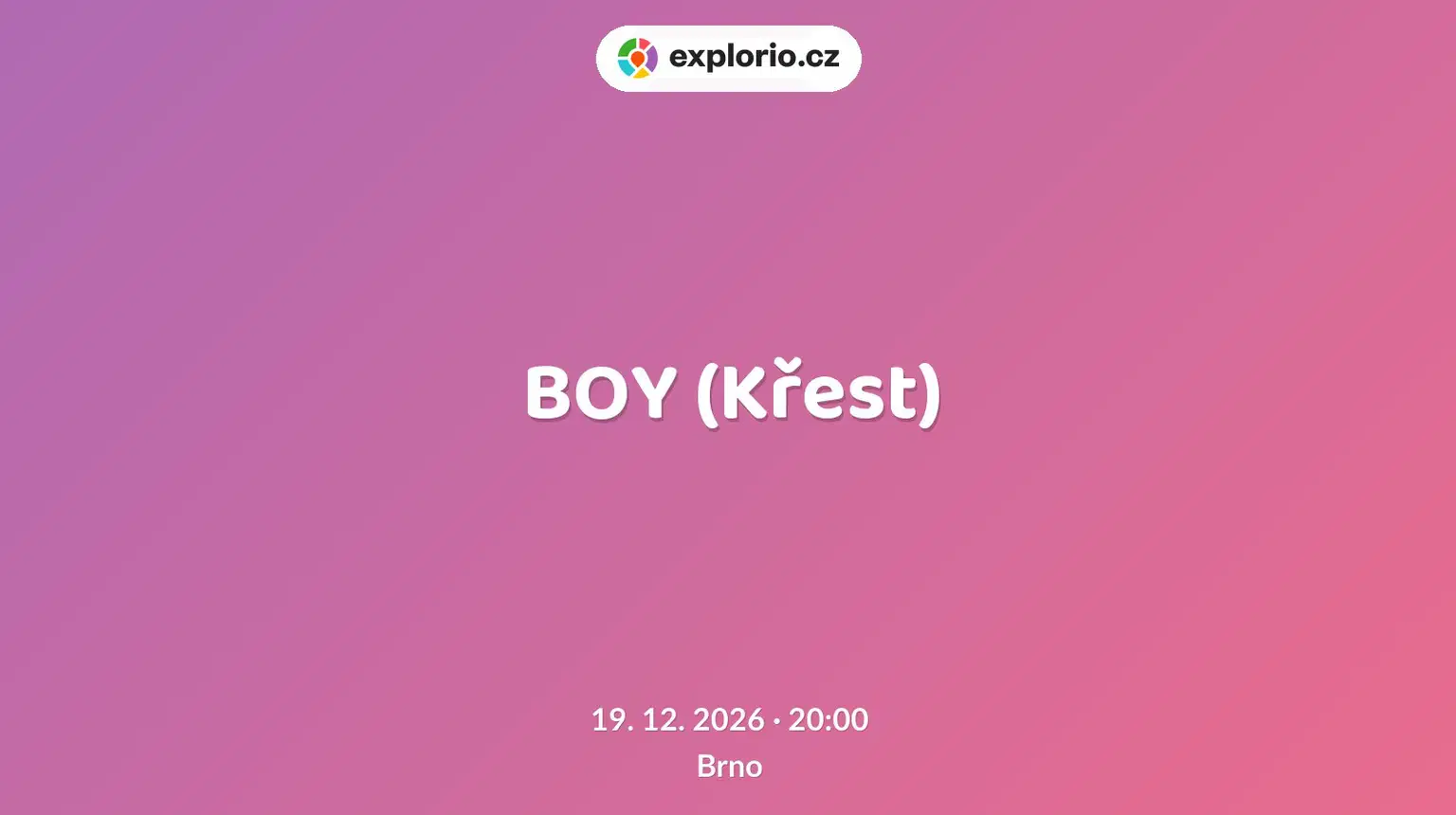 BOY (Křest) – divadlo, Hudba a Kino, Brno